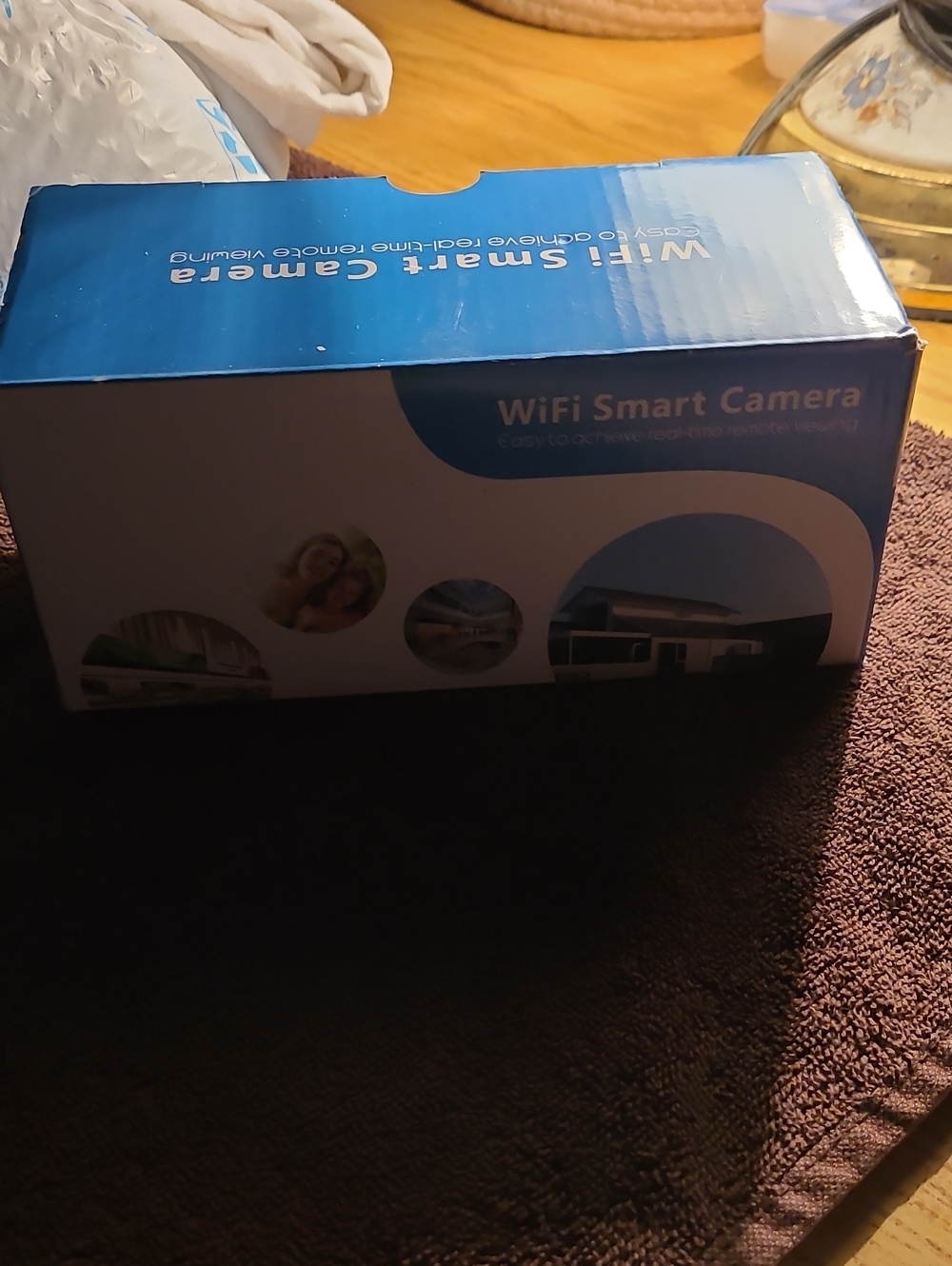 WiFi Smart Camera Indoor Security - Blue & White